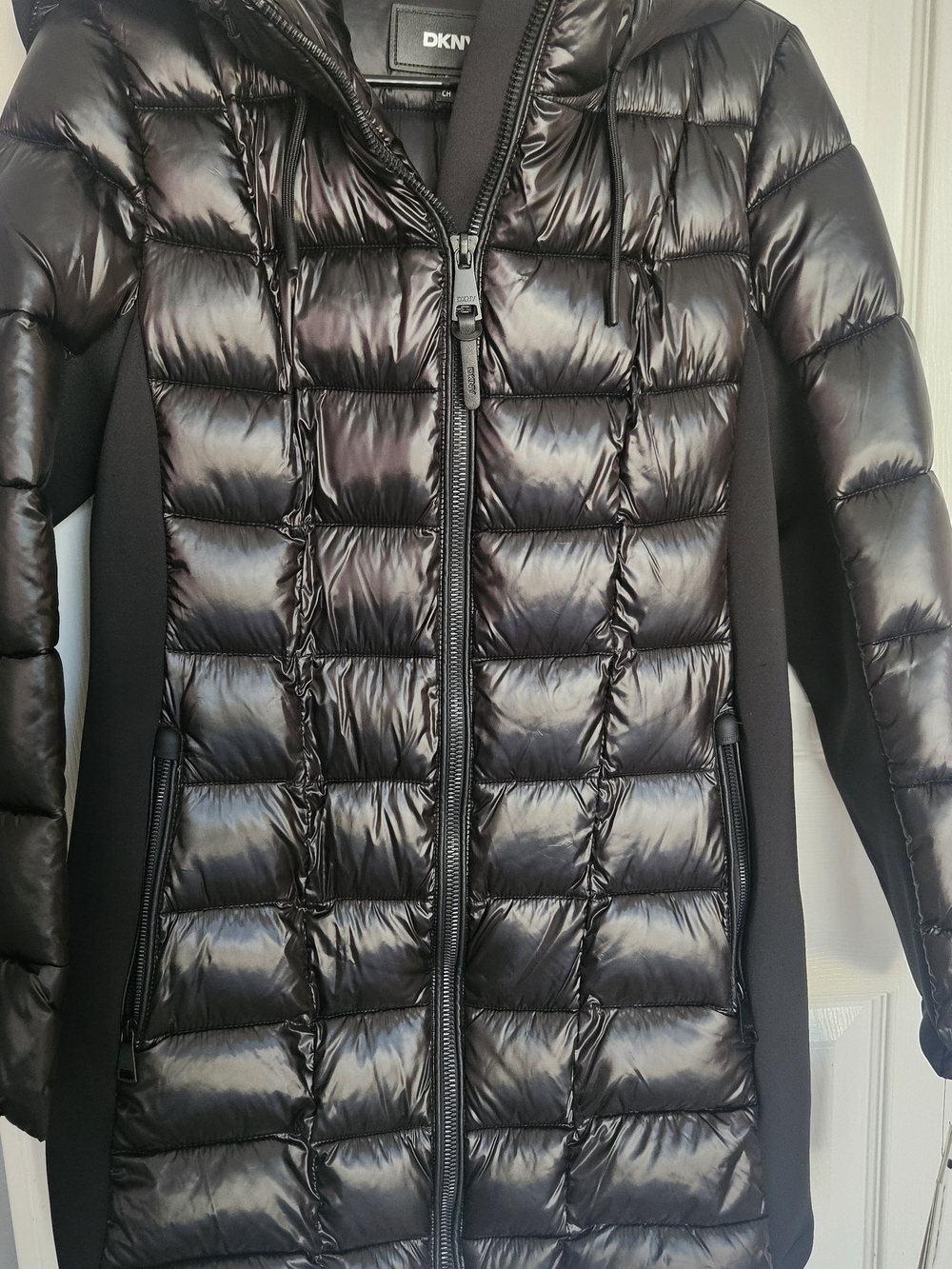 DKNY Women's Black Quilted Puffer Coat